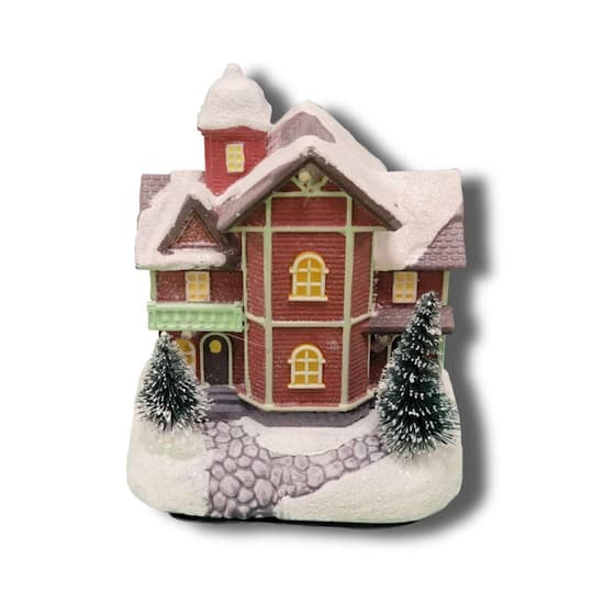 Christmas Village House with LED Lights Tabletop Decoration